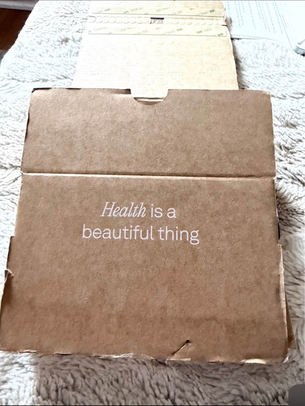Oura Brown Kraft Ring Box with White Print